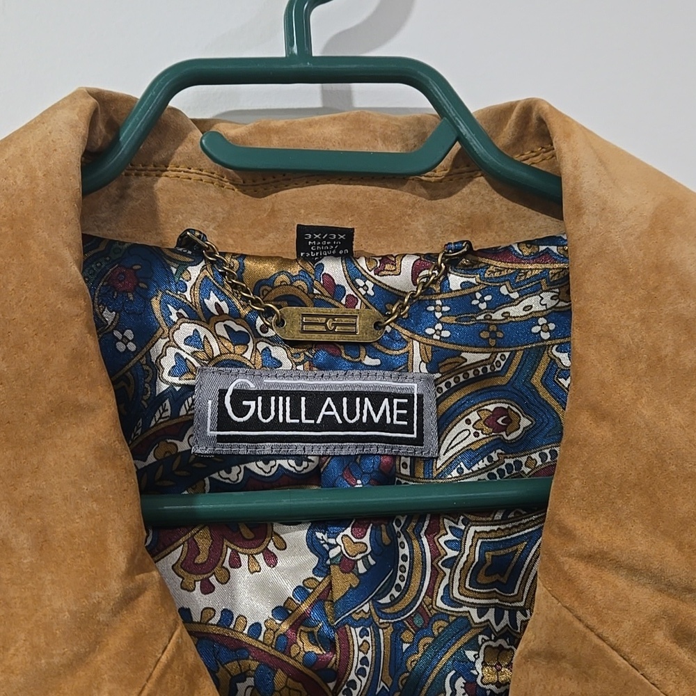 Guillaume Tan Suede Blazer Jacket Women's Large - Picture 3 of 14